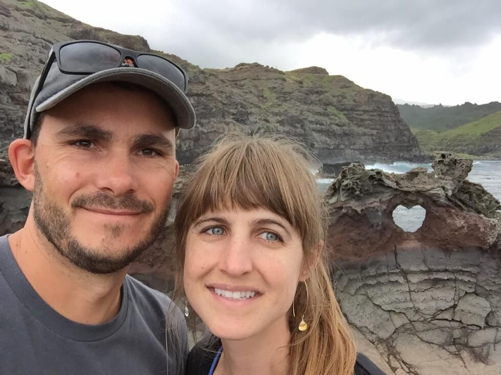 Best Maui Sights Tom and Jenny with the Heart Shaped Hole