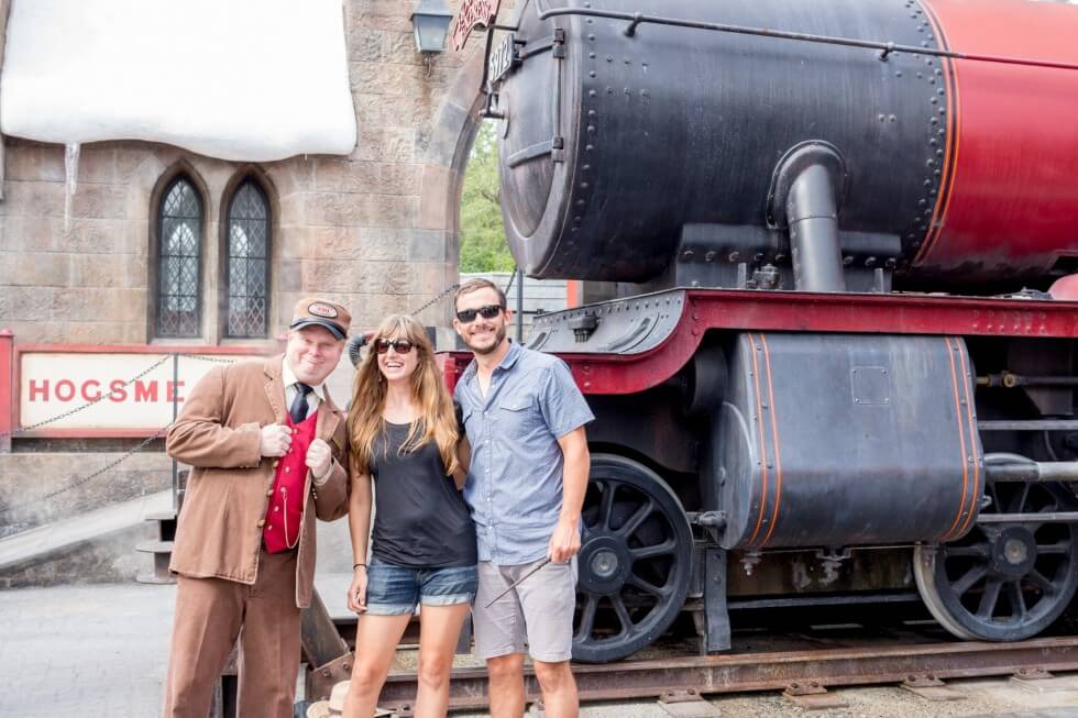 Conductor of Hogwarts Express Visiting Harry Potter World Orlando