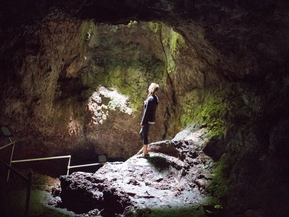 Jenny in the Hana Lava Tube