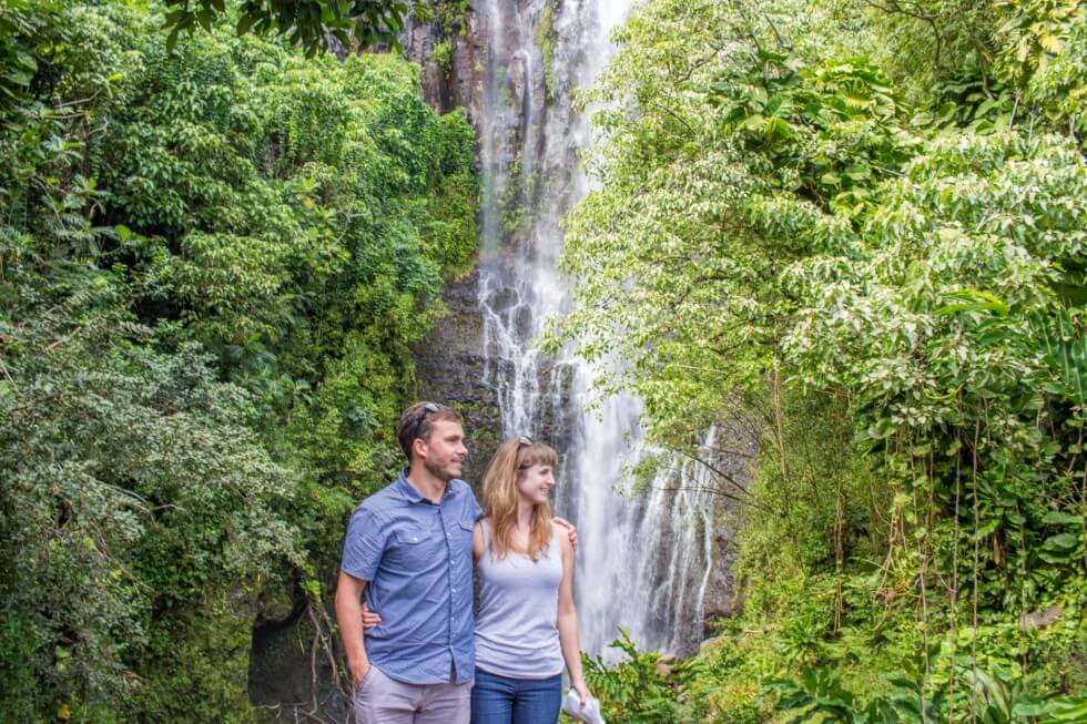 Road to Hana Waterfall and dessert stop