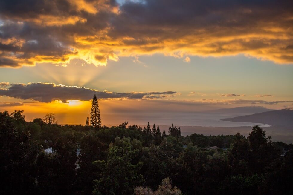 Maui Upcountry Sunset at Kula Lodge