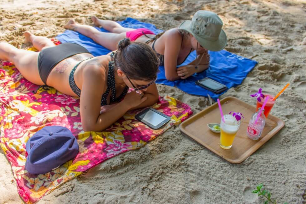 Reading on the Beach