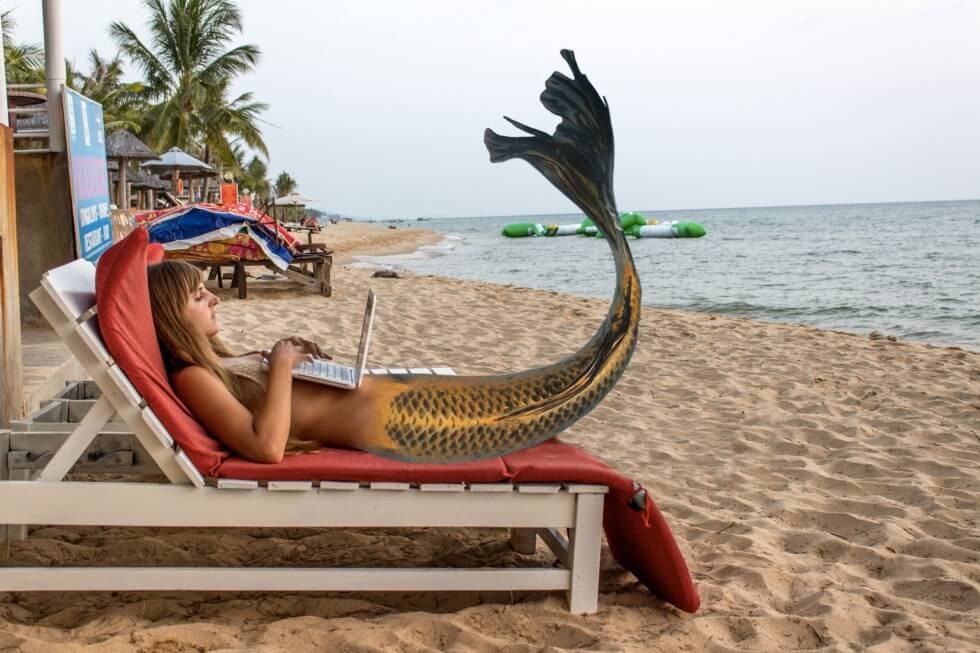 Digital nomad Mermaid on Phu Quoc Island Vietnam