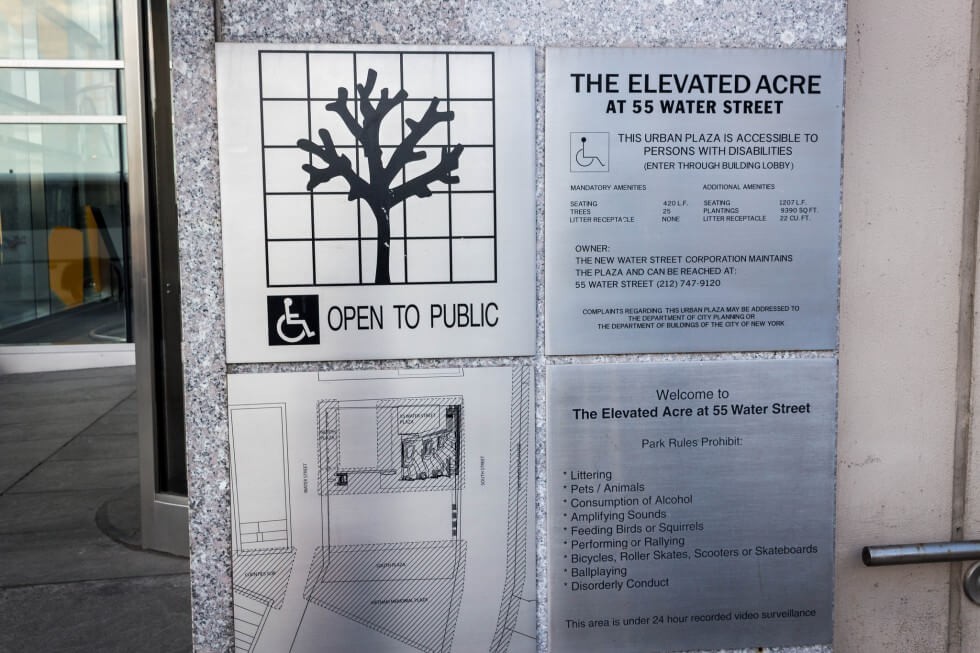 The Elevated Acre Sign NYC