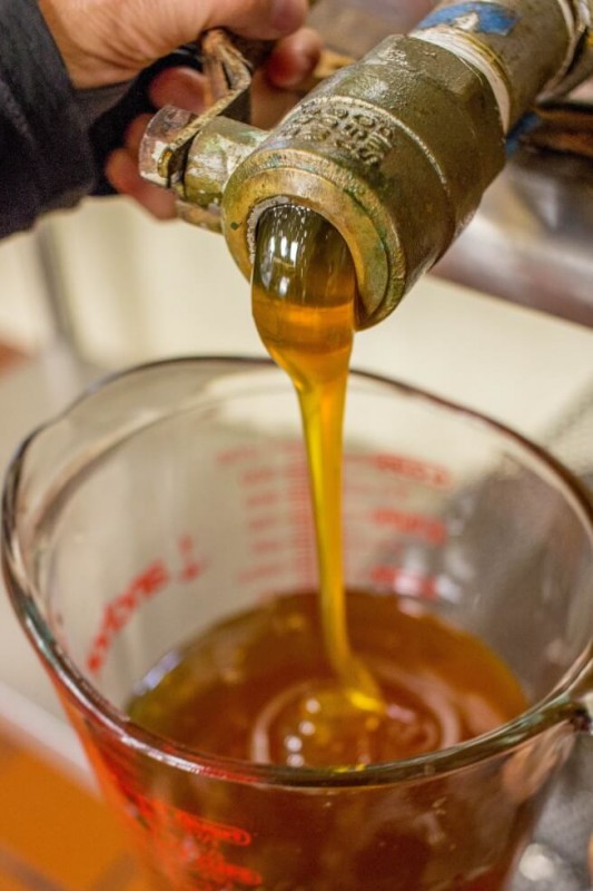 pulling honey for baklava