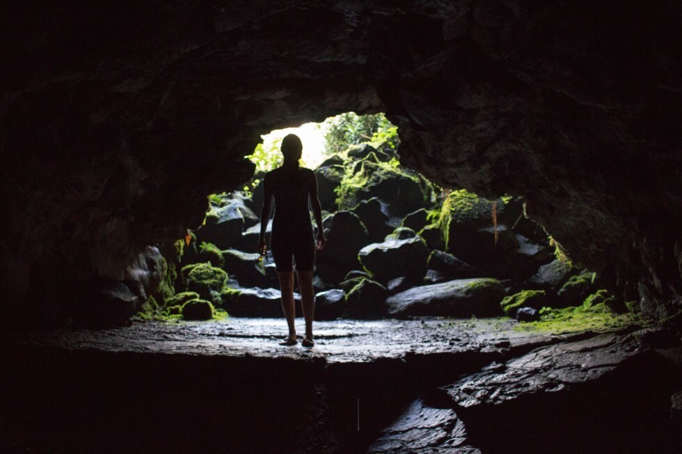 Kaumana Caves Entrance Hilo Hawaii