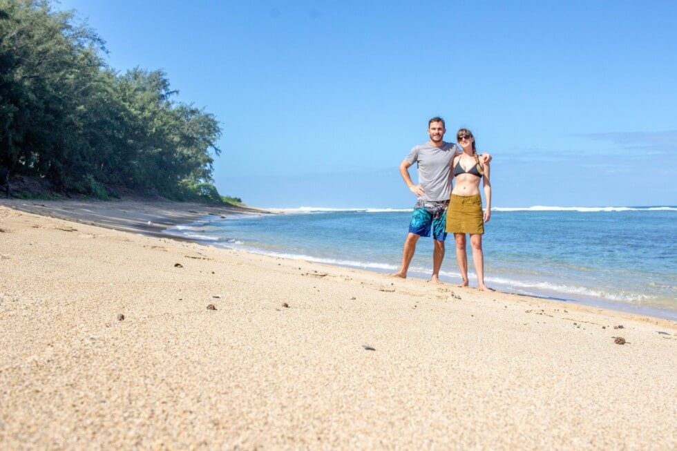 Tom and Jenny on Haena Beach Kauai