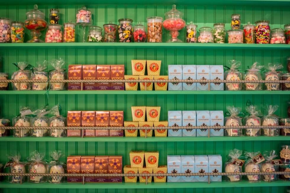 Honeydukes Candy Shelves Visiting Harry Potter World Orlando