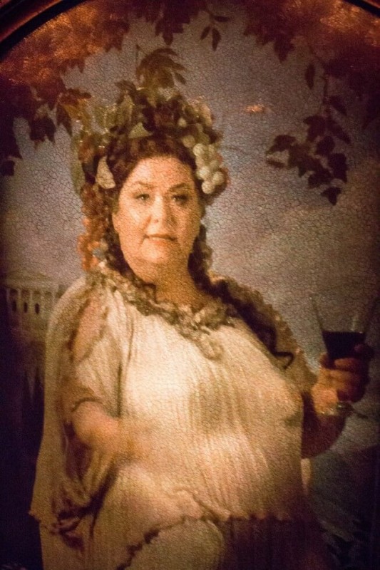 The Fat Lady Portrait in Hogwarts Castle Orlando Florida