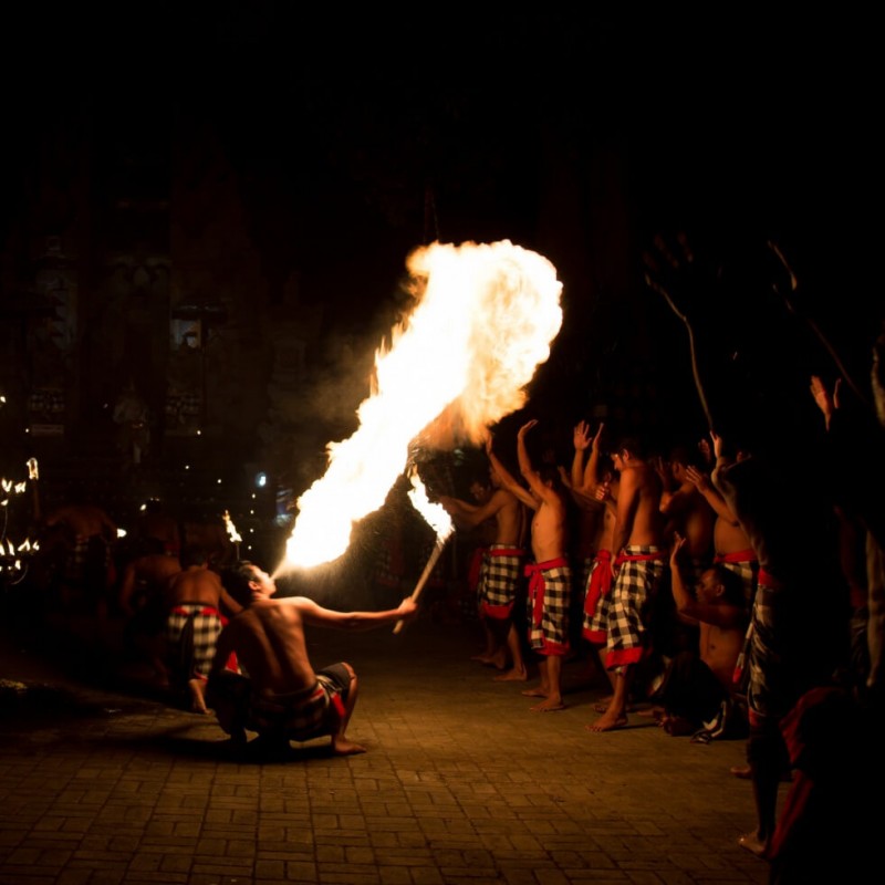 Junjungan Village Kecak Performance Ubud Fire Ball